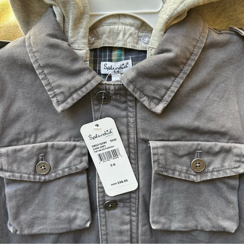 Splendid Boys Hooded Jacket with Plaid Lining - Picture 3 of 10